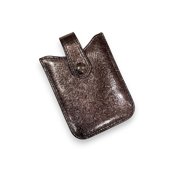 Coach Metallic Leather Phone Pouch / Mini Case - Picture 1 of 4